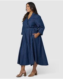 Indigo Tonic - Thalia Chambray Wrap Midi Dress