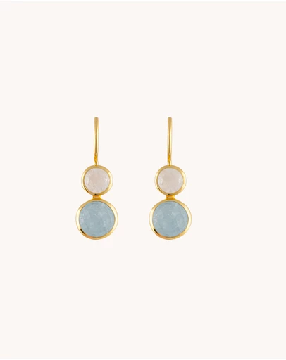 Bianc - Posy Earrings Aquamarine