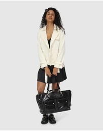 Belle & Bloom - Cool Nights Cropped Trench Coat