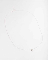 Lovisa - Sterling Silver Cubic Zirconia Cross Pendant Necklace