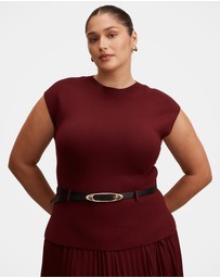 Forever New Curve - Lorelei Curve Woven Mixed Midi Dress