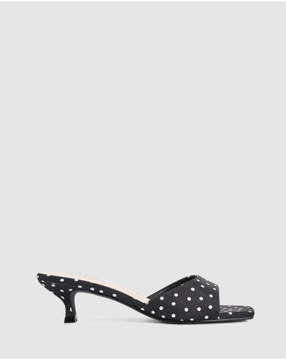 Black Polka Dot Satin
