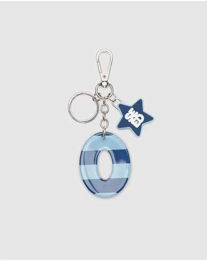 Seed Heritage - BLUE STRIPE INITIAL KEYRING