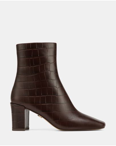 Ebony Croc Embosed Leather