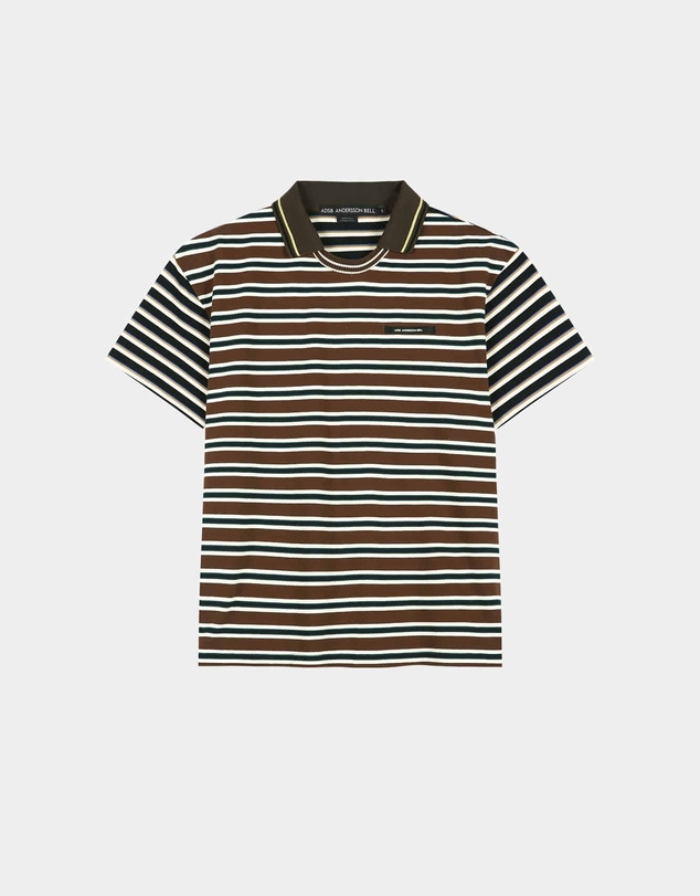 Andersson Bell - Stripe Layered Collar T-Shirt