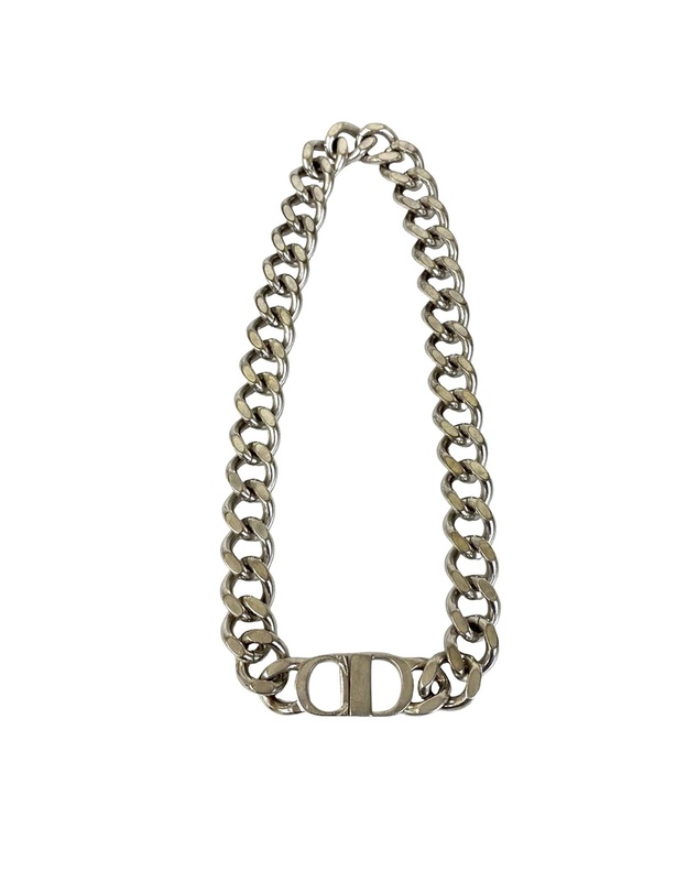 Pre-Loved by Azura Reborn - Pre-Loved Silver Plated CD Logo Chain Link Necklace