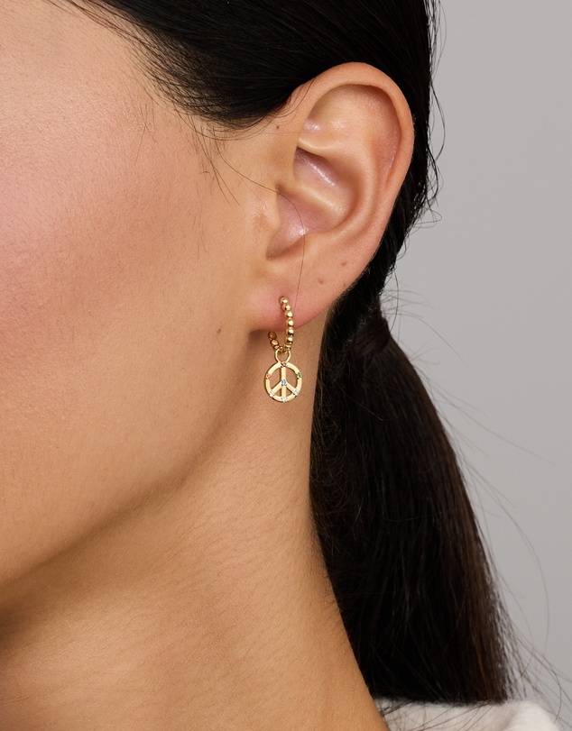 Michael Hill - Peace Earring Charm in 18Kt Vermeil with Cubic Zirconia