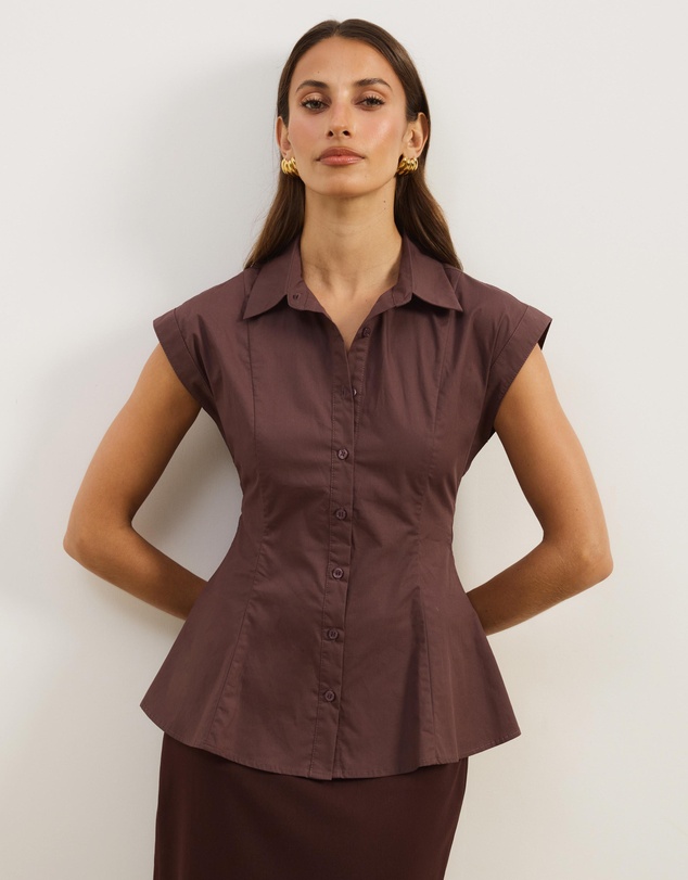 Atmos&Here - Ilyra Cap Sleeve Shirt
