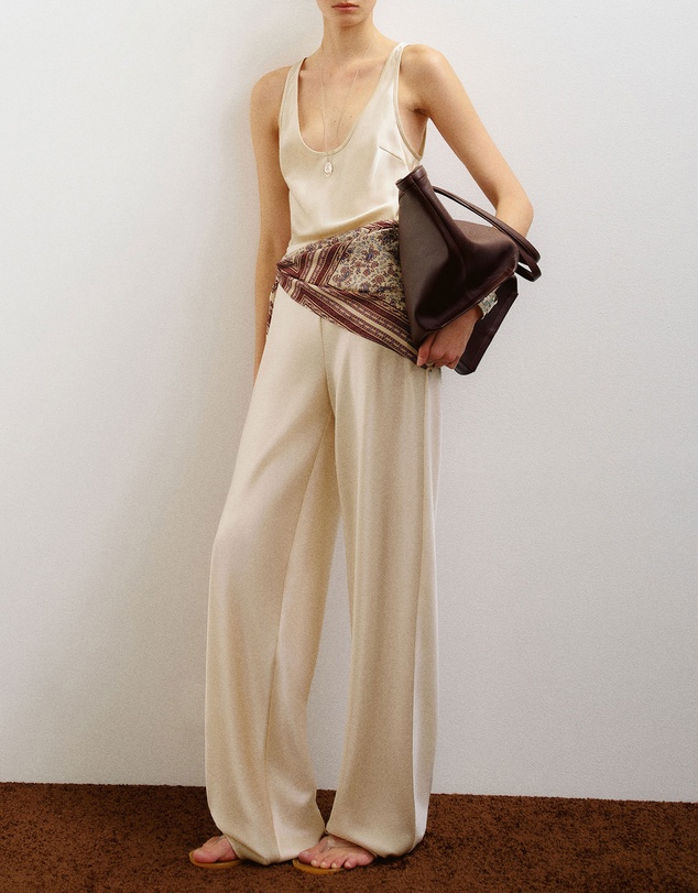Reformation - Gale Satin Mid Rise Bias Pants