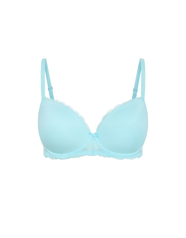 City Chic - Plus size Hailey Demi T-Shirt Bra - blue tint