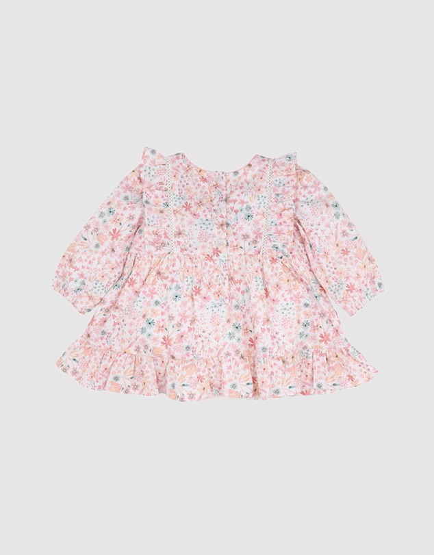 Bebe by Minihaha - Fern Floral Organic Overlay Dress - Babies