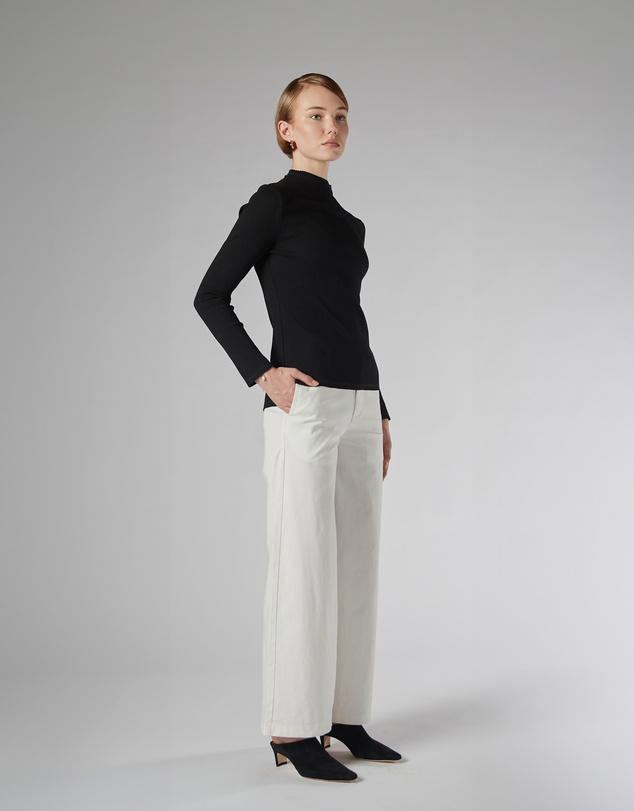 DRICOPER DENIM - Velika Ivory Wide Leg Trousers