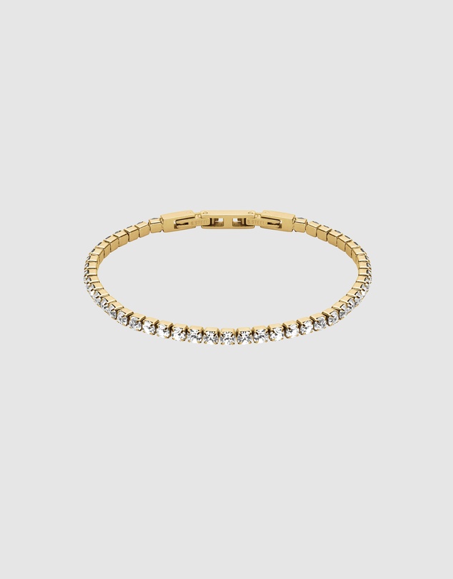 Rosefield - Tennis Crystal Gold-Tone Bracelet