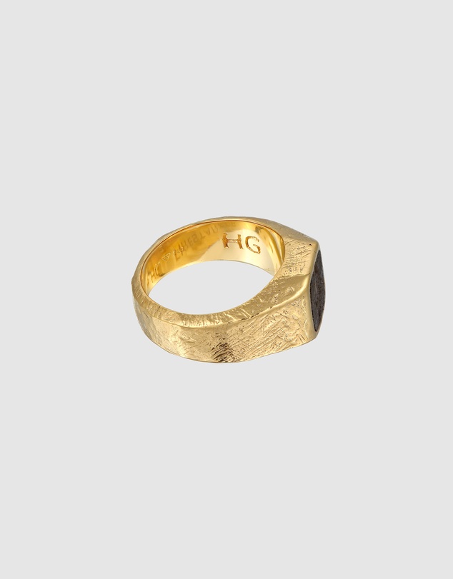 Haze & Glory - ICONIC EXCLUSIVE - Firestarter Signet Ring in Gold-Plated 925 Silver