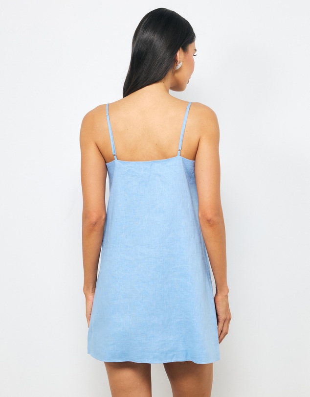AERE - Mika Placement Flower Mini Dress