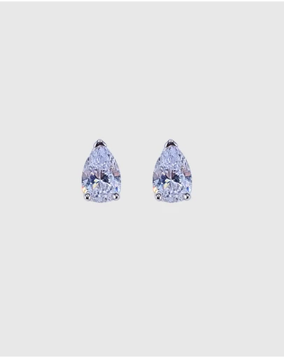 Izoa - Teardrop Stud Earrings