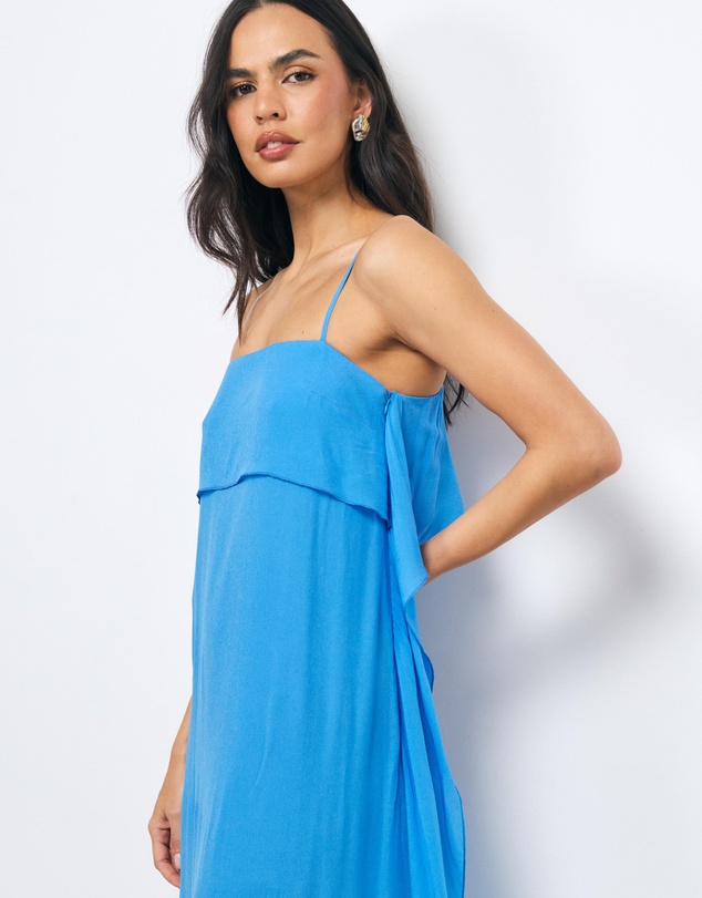 AERE - Solea Drape Back Maxi Dress