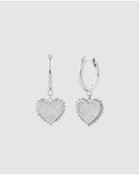 Karen Walker - Flaming Mother of Pearl Hoops