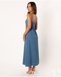 Petal & Pup - Bettie Midi Dress - Mid Blue Denim