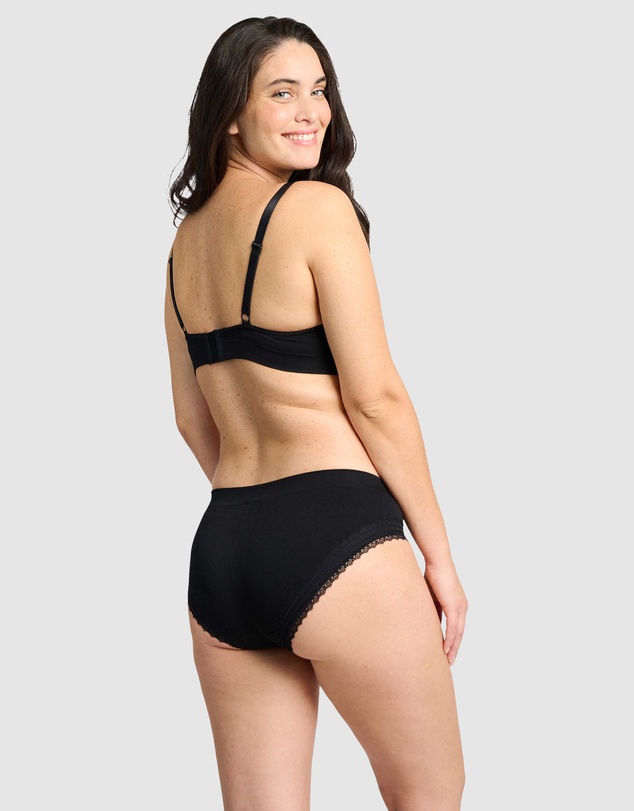 Sans Complexe - Agathe Ribbed Lace Trim Classic Brief