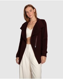 Belle & Bloom - Bad Girl Wool Blend Moto Coat