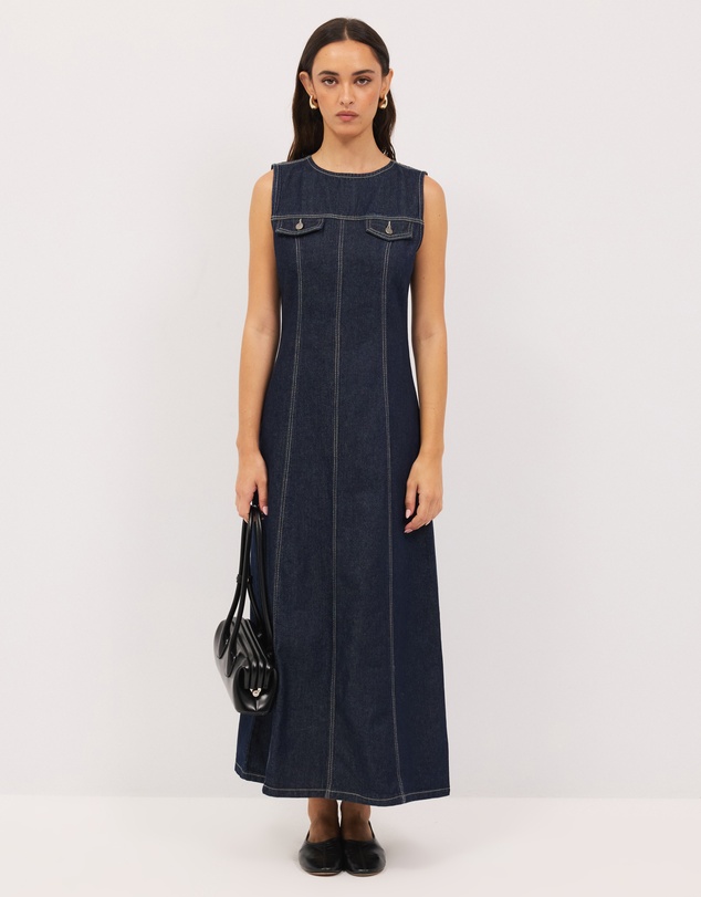 Calli - Remi Denim Midi Dress