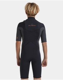 Billabong - Boys 8 to 16 2/2mm Absolute Natural Chest Zip GBS Springsuit
