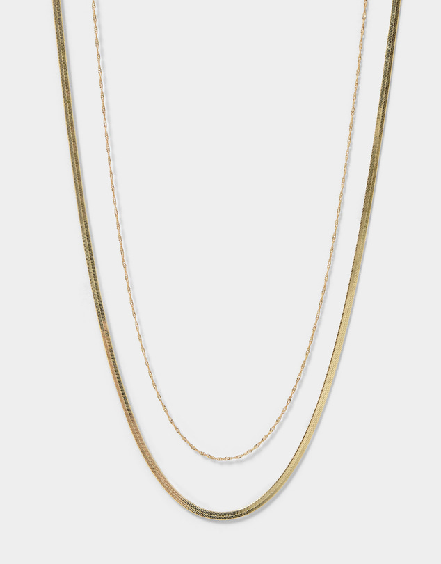 Forcast - Demi 16k Gold Plated 2pc Necklace Set