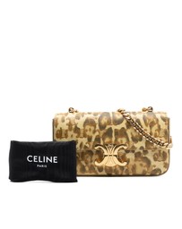 Pre-Loved by Azura Reborn - Pre-Loved Calfskin Leopard Print Claude Chain Shoulder Bag