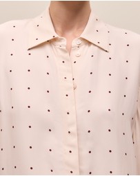 Trenery - Auralie Satin Spot Shirt in Contour