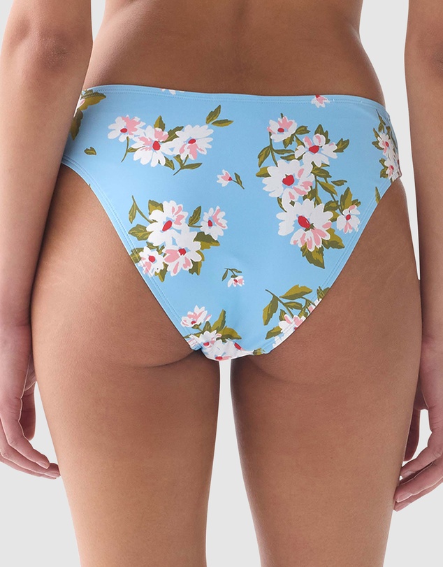 Kate Spade - Spring Daisies Mid-Rise High Cut Bikini Bottom