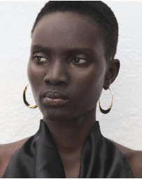 M.N.G - Draped Neck Satin Top