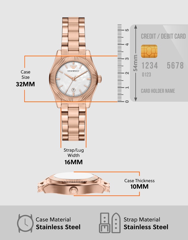 Emporio Armani - Rose Gold Analogue Watch