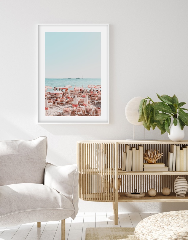 Olive et Oriel - Seaside Antibes Art Print