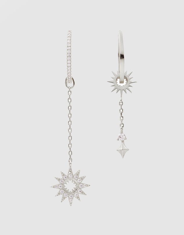 Wanderlust + Co - Sunlit Drop Silver Earrings