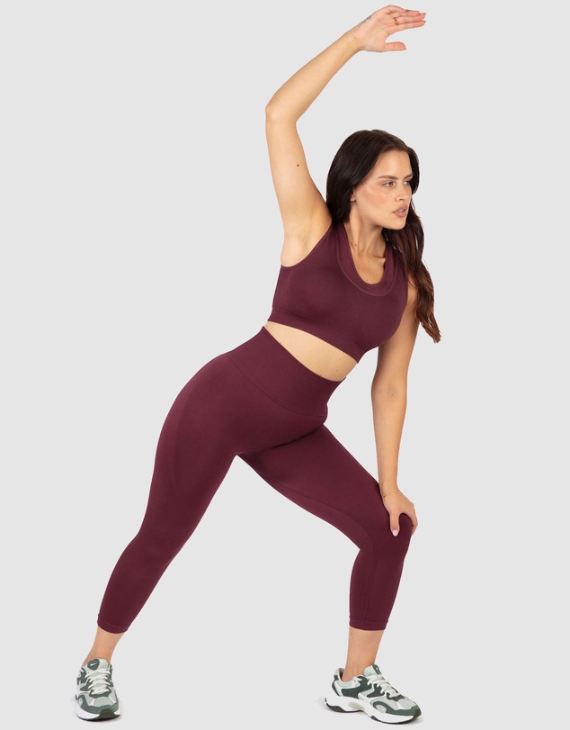 B Free Intimate Apparel - Double Racer Seamless Padded Sports Bra (B-C-D-DD-E-F-G-H) Cup