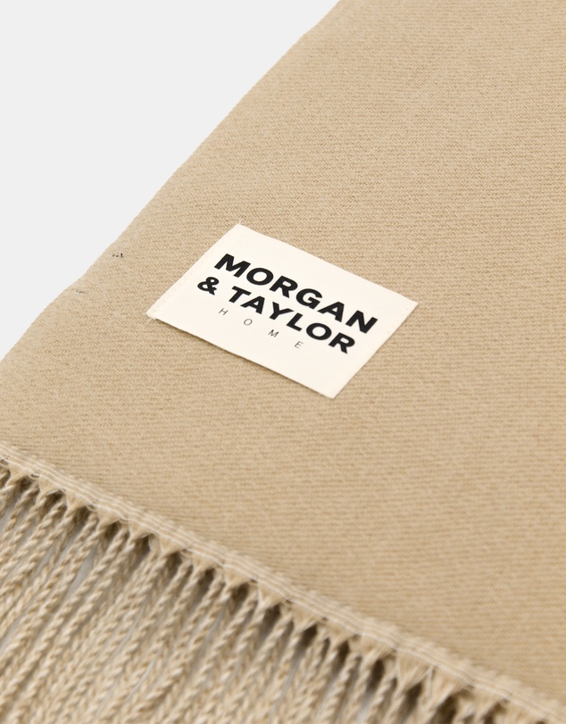 Morgan & Taylor - Abstract Artist Throw Blanket in Beige