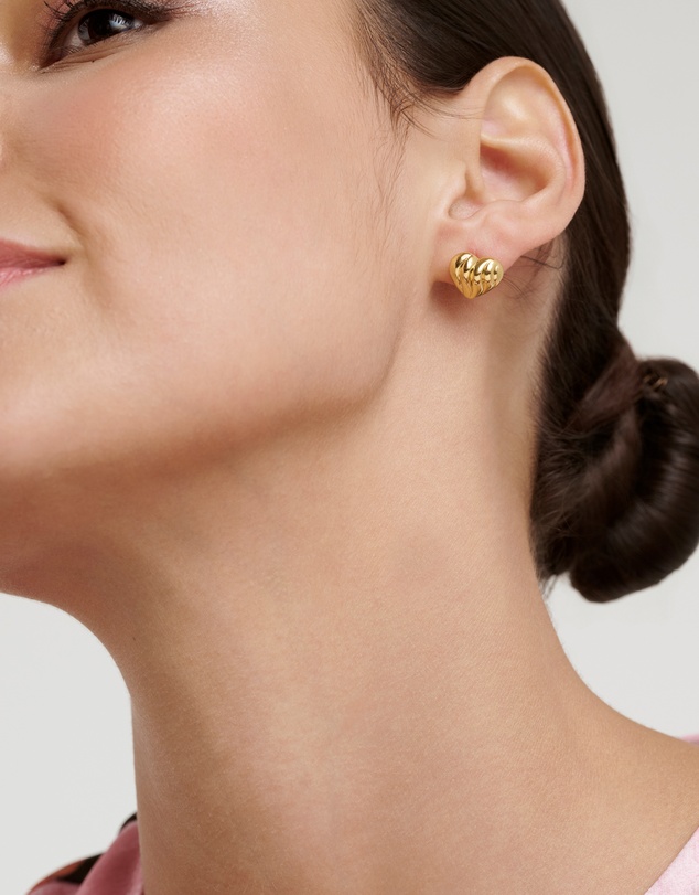 Ted Baker - ROSALIND: Ripple Heart Stud Earrings