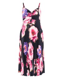 City Chic - Ariana Pleat Print Maxi Dress