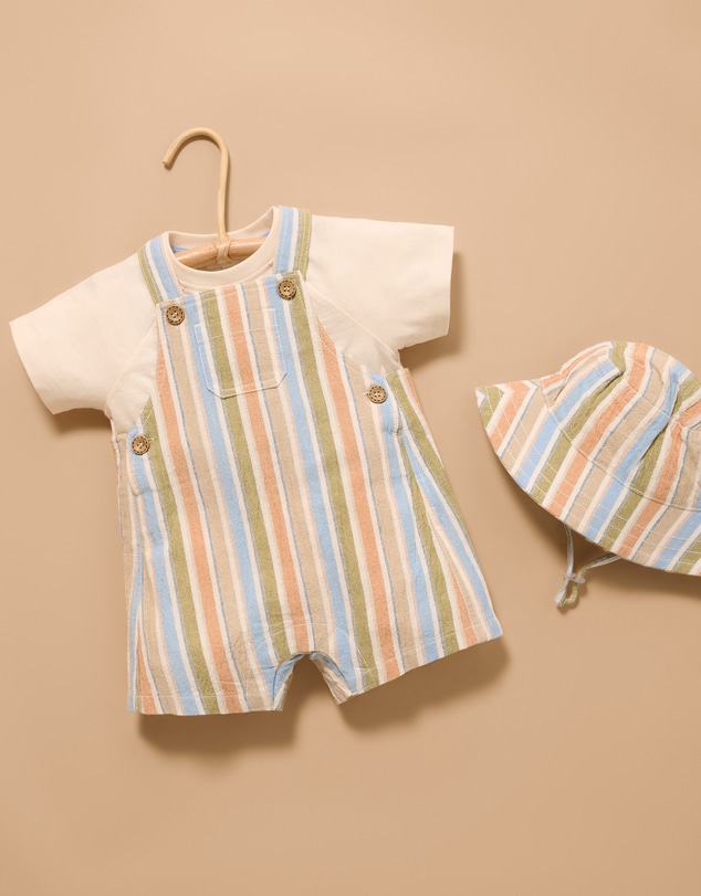 Purebaby - Striped Bucket Hat-Kids-Babies