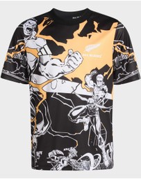 adidas Performance - ALL BLACKS MARVEL CAPTAINS RUN JERSEY KIDS