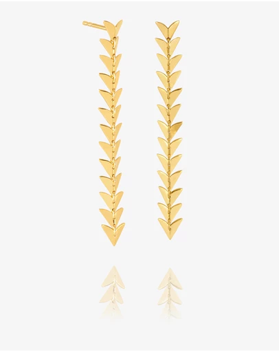 Rachel Jackson - Dreamcatcher Bird Drop Earrings Gold