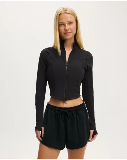 Cotton On Body Active - Ultra Soft Contour Long Sleeve Zip Through