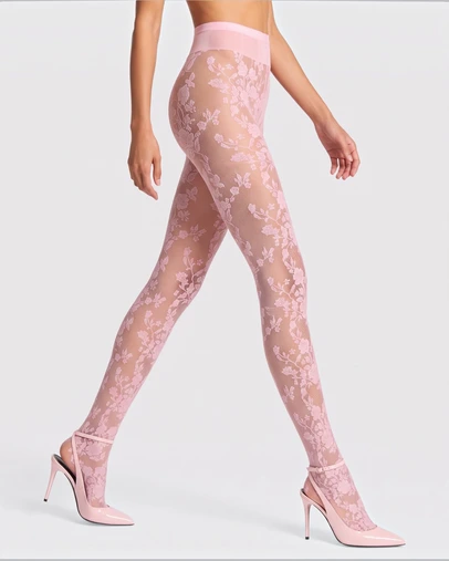 High Heel Jungle - She's Perfect Floral Jacquard Tights