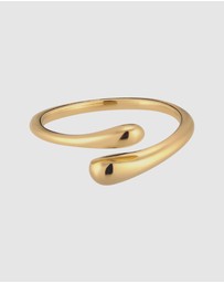 Elli Jewelry - Ring Minimalist 925 Sterling Silver Gold-Plated