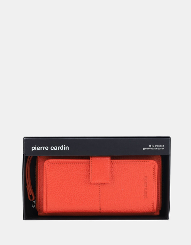 Pierre Cardin - Pierre Cardin Women's Leather Zip around wallet w/ Wristlet