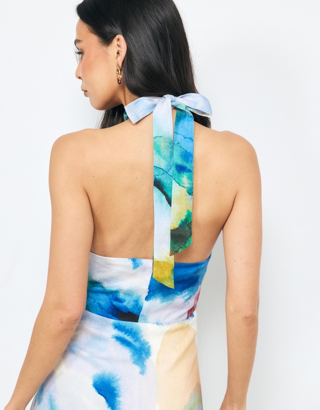 AERE - Anthea Halter Maxi Dress