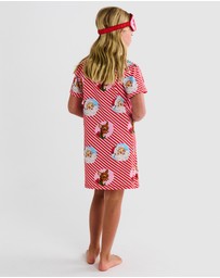 Kip&Co - I Love Christmas Spot Organic Cotton Short Sleeve Nightie - Kids