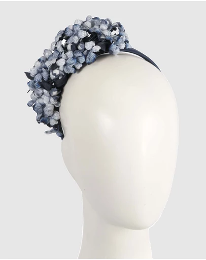 Max Alexander - Blue Flower Fascinator Headband