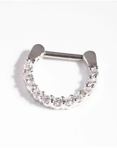 Lovisa - Surgical Steel Cubic Zirconia Septum Ring
